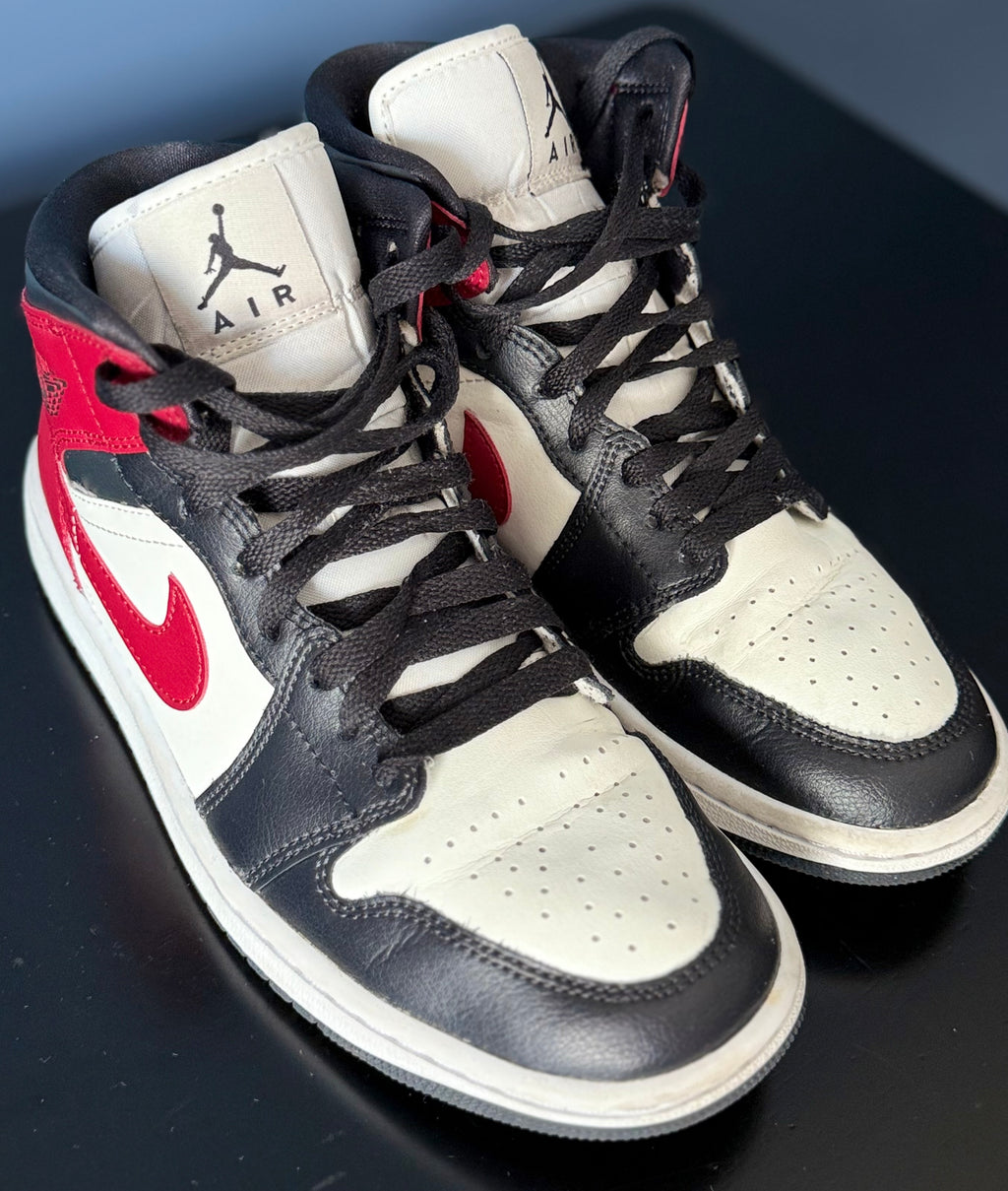 Nike Air Jordan 1 Mid "Black Toe" Women's Sneaker – Size 8 | Final Sale – No Returns