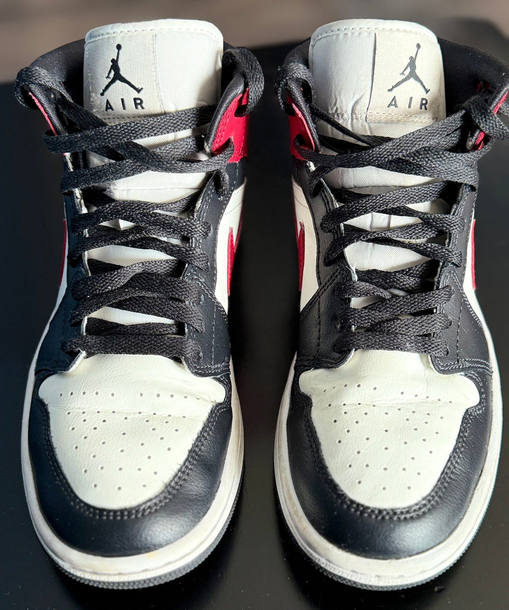 Nike Air Jordan 1 Mid "Black Toe" Women's Sneaker – Size 8 | Final Sale – No Returns