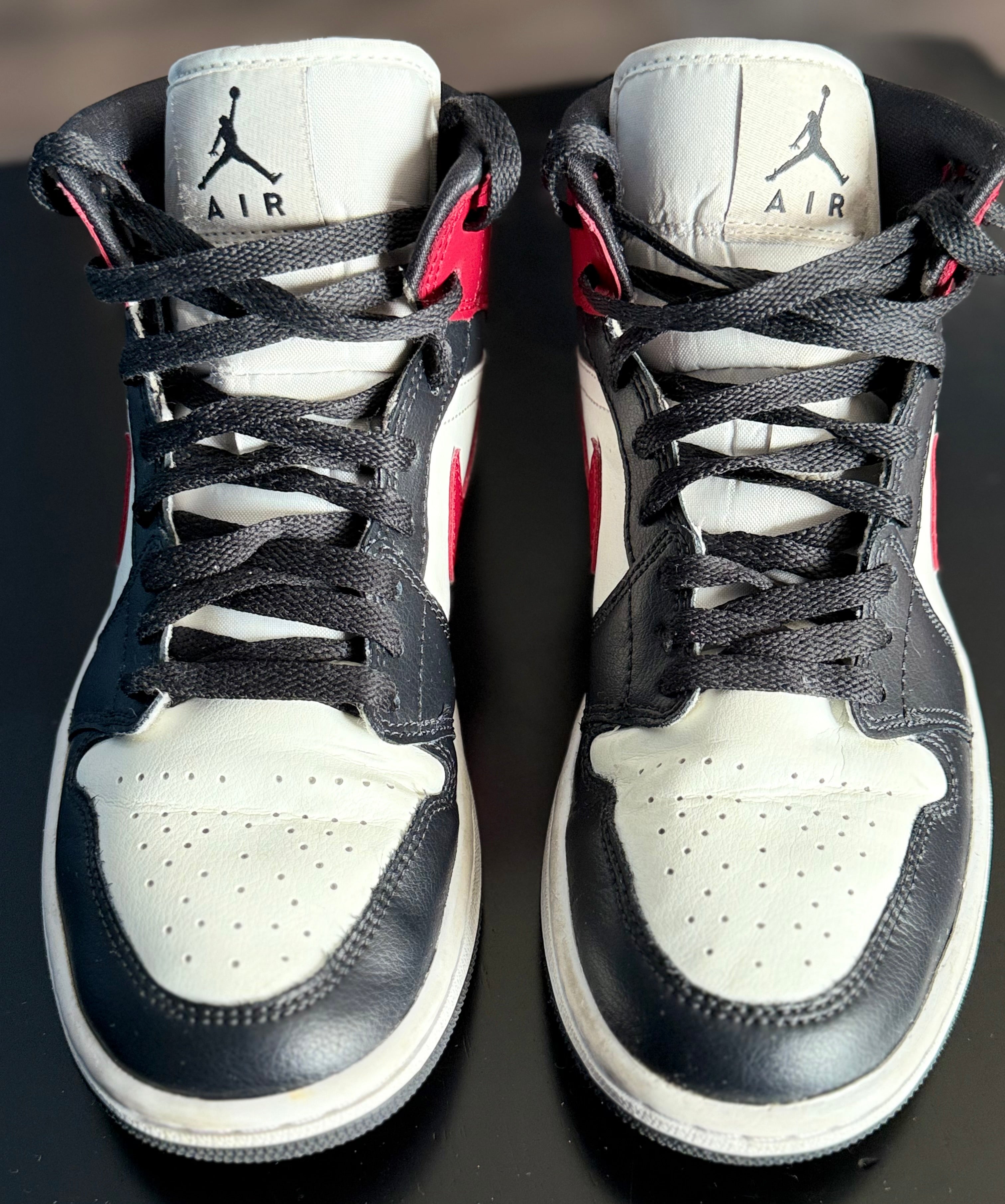 Nike Air Jordan 1 Mid "Black Toe" Women's Sneaker – Size 8 | Final Sale – No Returns