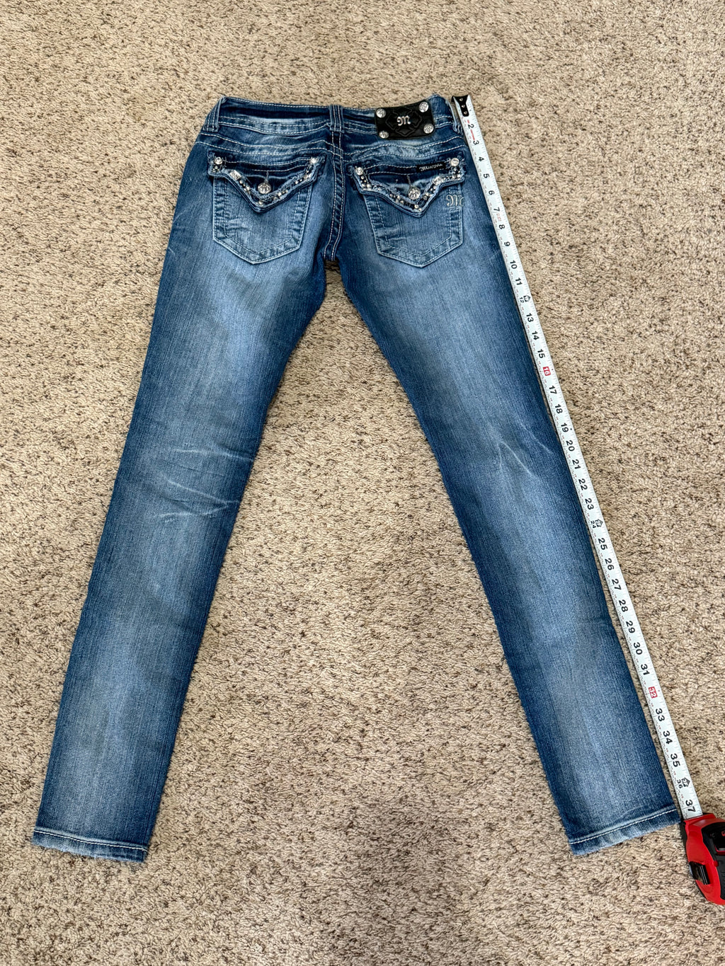 Miss Me Embellished Skinny Jeans – Size 25 (JP57555) | Final Sale – No Returns