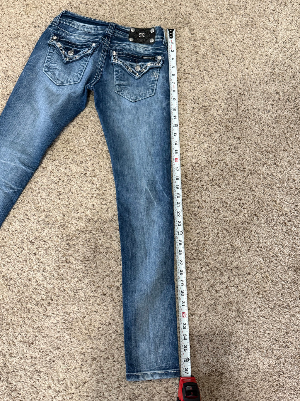 Miss Me Embellished Skinny Jeans – Size 25 (JP57555) | Final Sale – No Returns