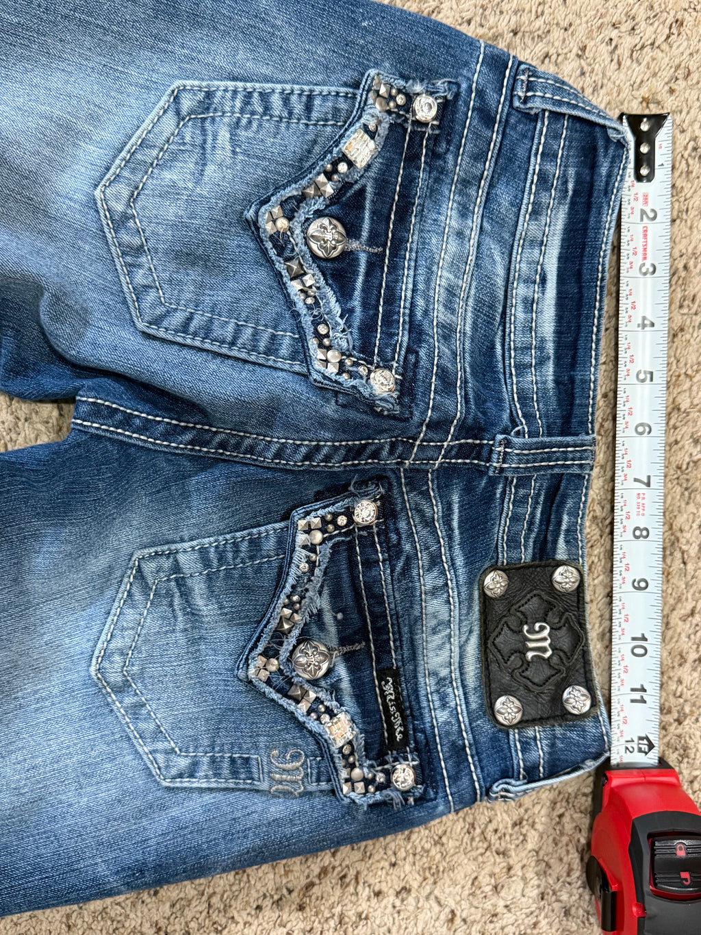 Miss Me Embellished Skinny Jeans – Size 25 (JP57555) | Final Sale – No Returns