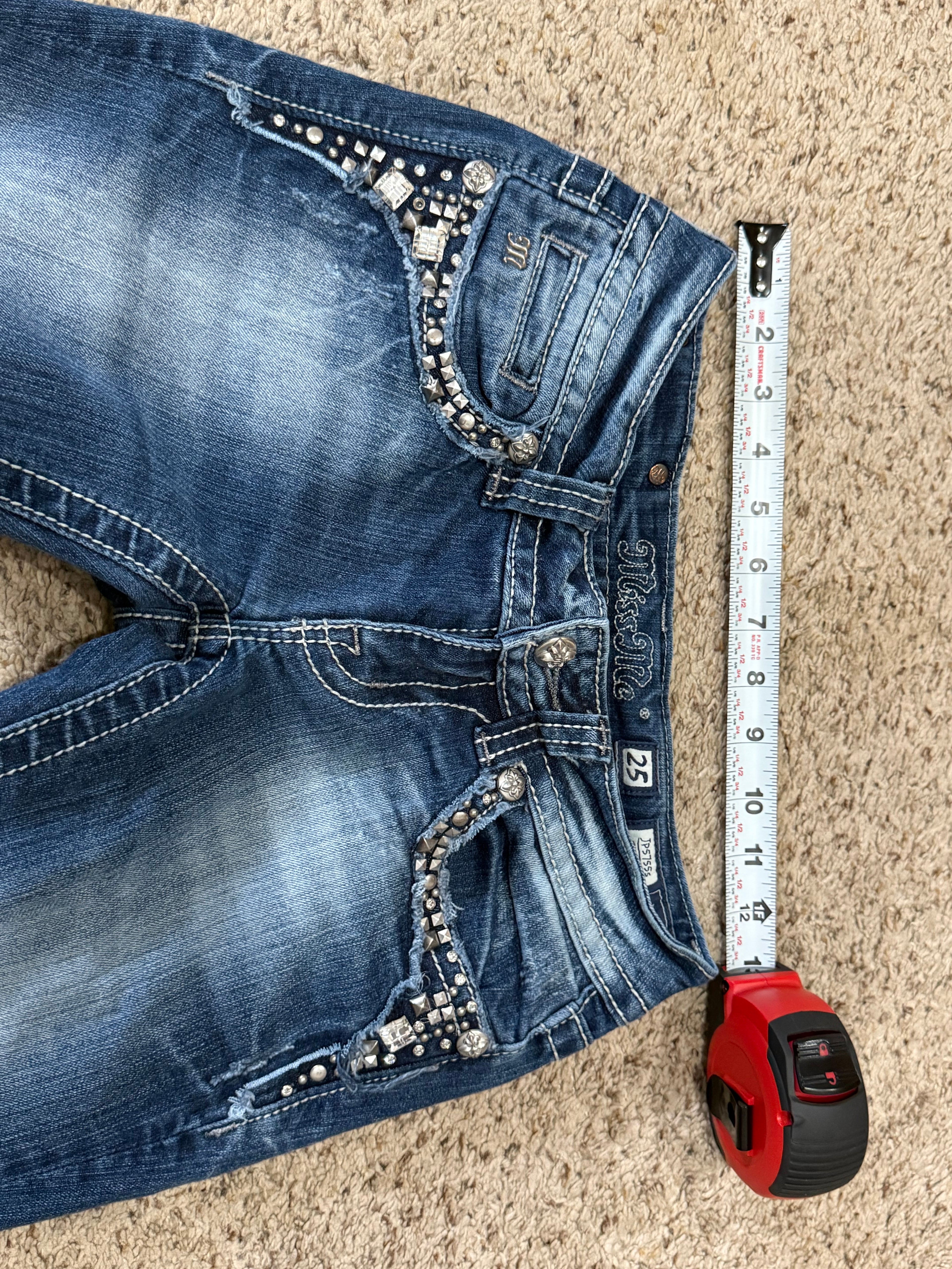 Miss Me Embellished Skinny Jeans – Size 25 (JP57555) | Final Sale – No Returns