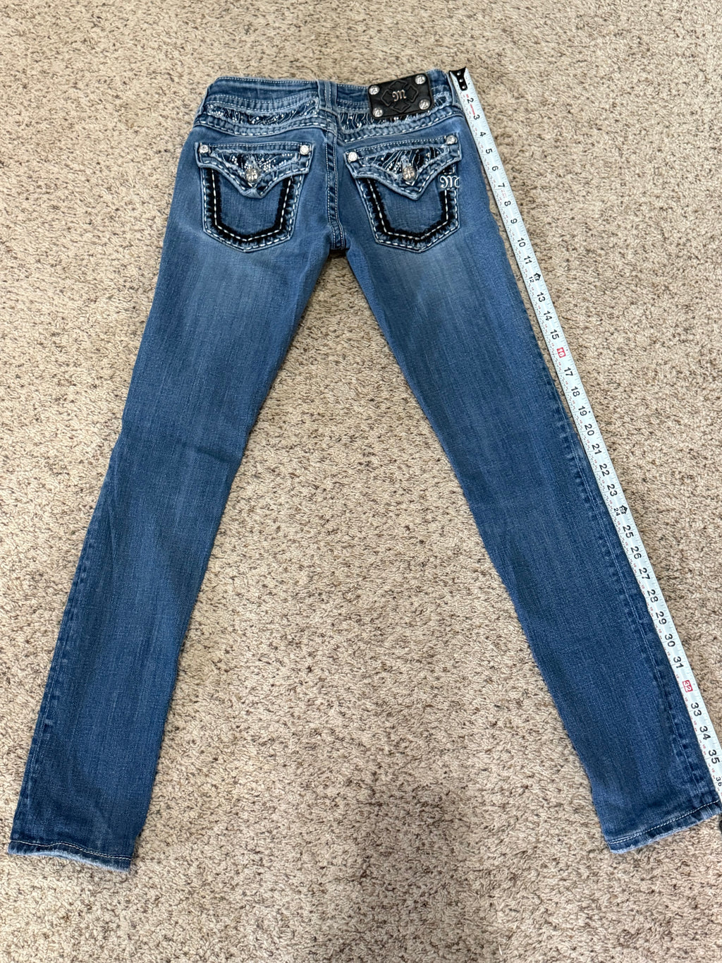 Miss Me Embellished Skinny Jeans – Size 25 (JE5351SSX) | Final Sale – No Returns