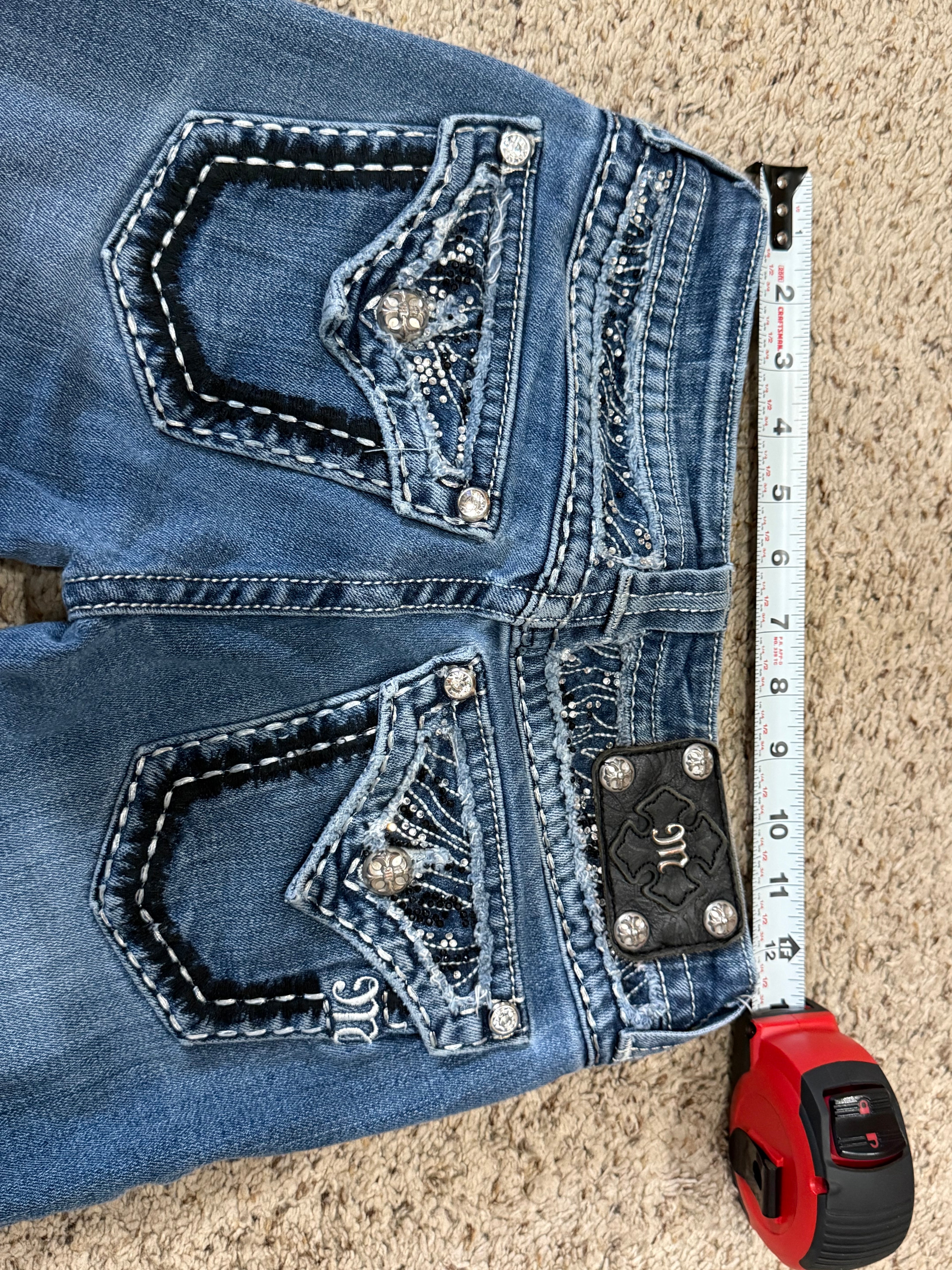 Miss Me Embellished Skinny Jeans – Size 25 (JE5351SSX) | Final Sale – No Returns