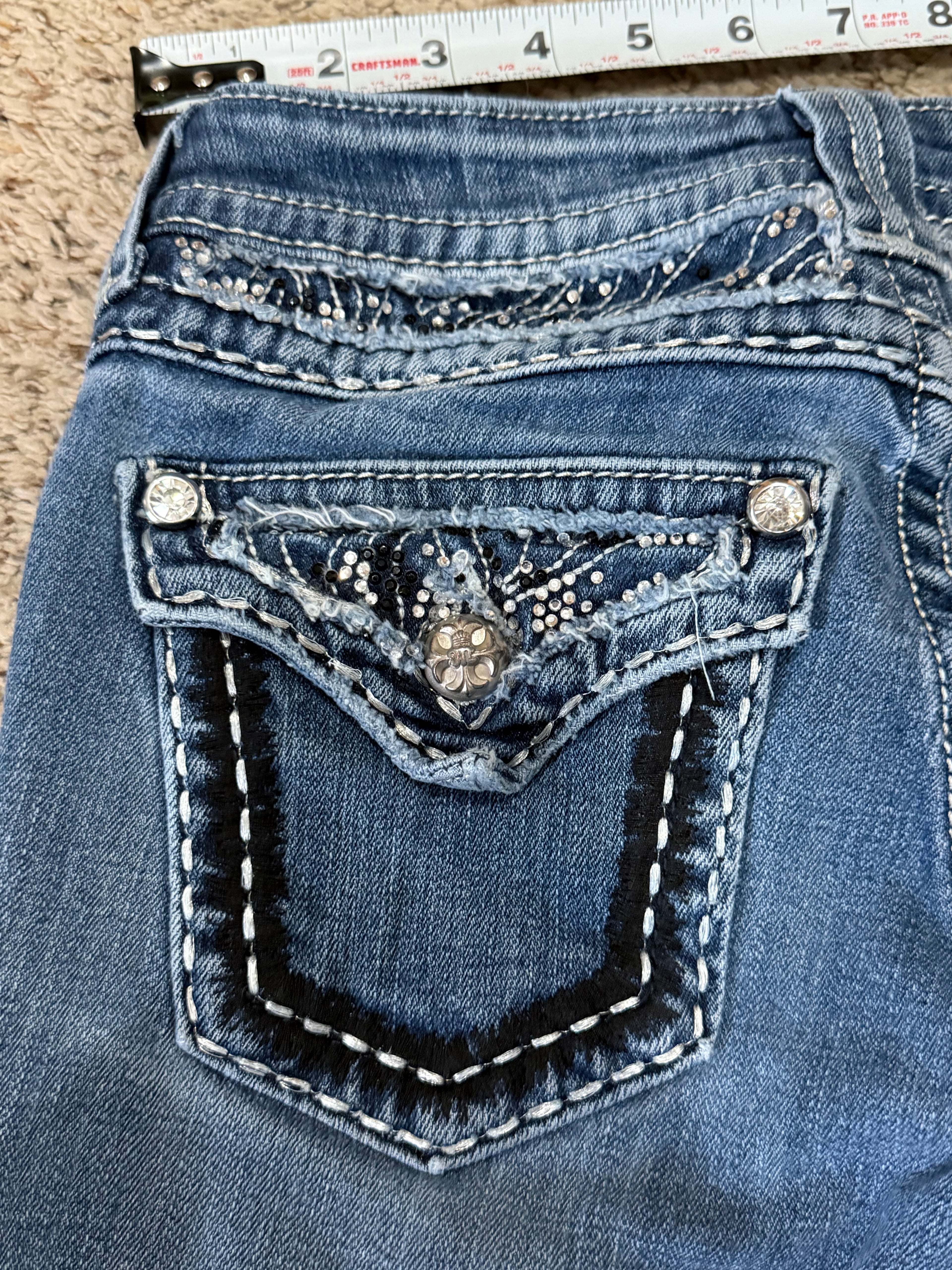 Miss Me Embellished Skinny Jeans – Size 25 (JE5351SSX) | Final Sale – No Returns