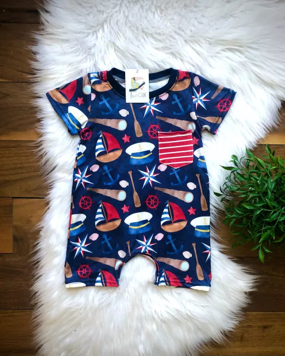 Ships Ahoy Boys Infant Romper by TwoCan