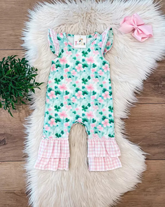 Colorful Clovers Infant Romper by TwoCan
