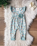 Teal Cross Infant Romper by TwoCan