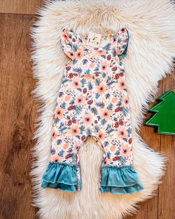 Pink Pinecones Infant Romper by TwoCan