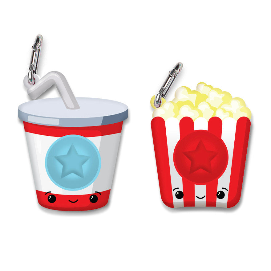 OMG Mega Pop Best Friend Keychains-Soda & Popcorn