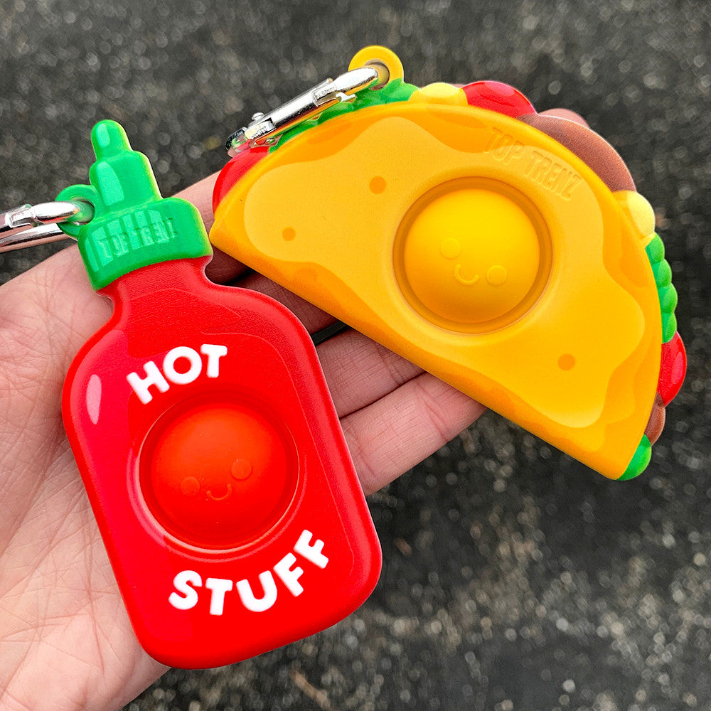 OMG Mega Pop Best Friend Keychains-Taco & Hot Sauce