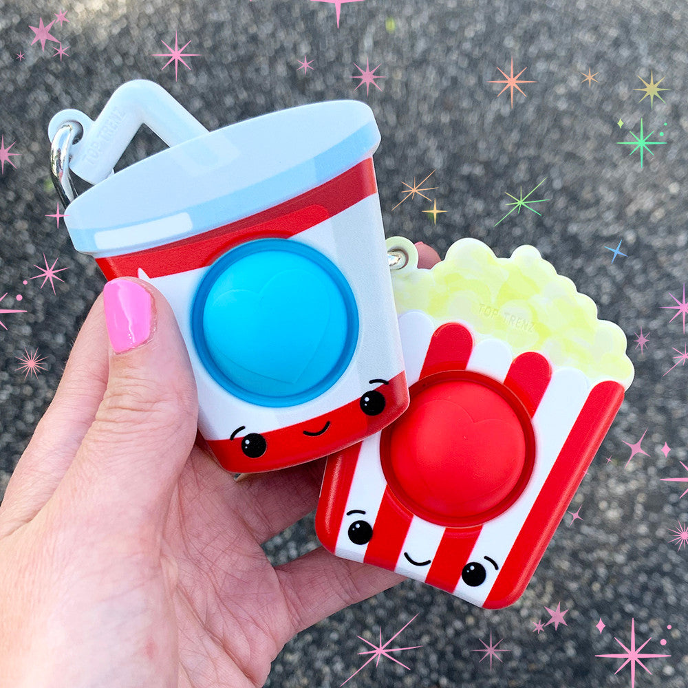 OMG Mega Pop Best Friend Keychains-Soda & Popcorn