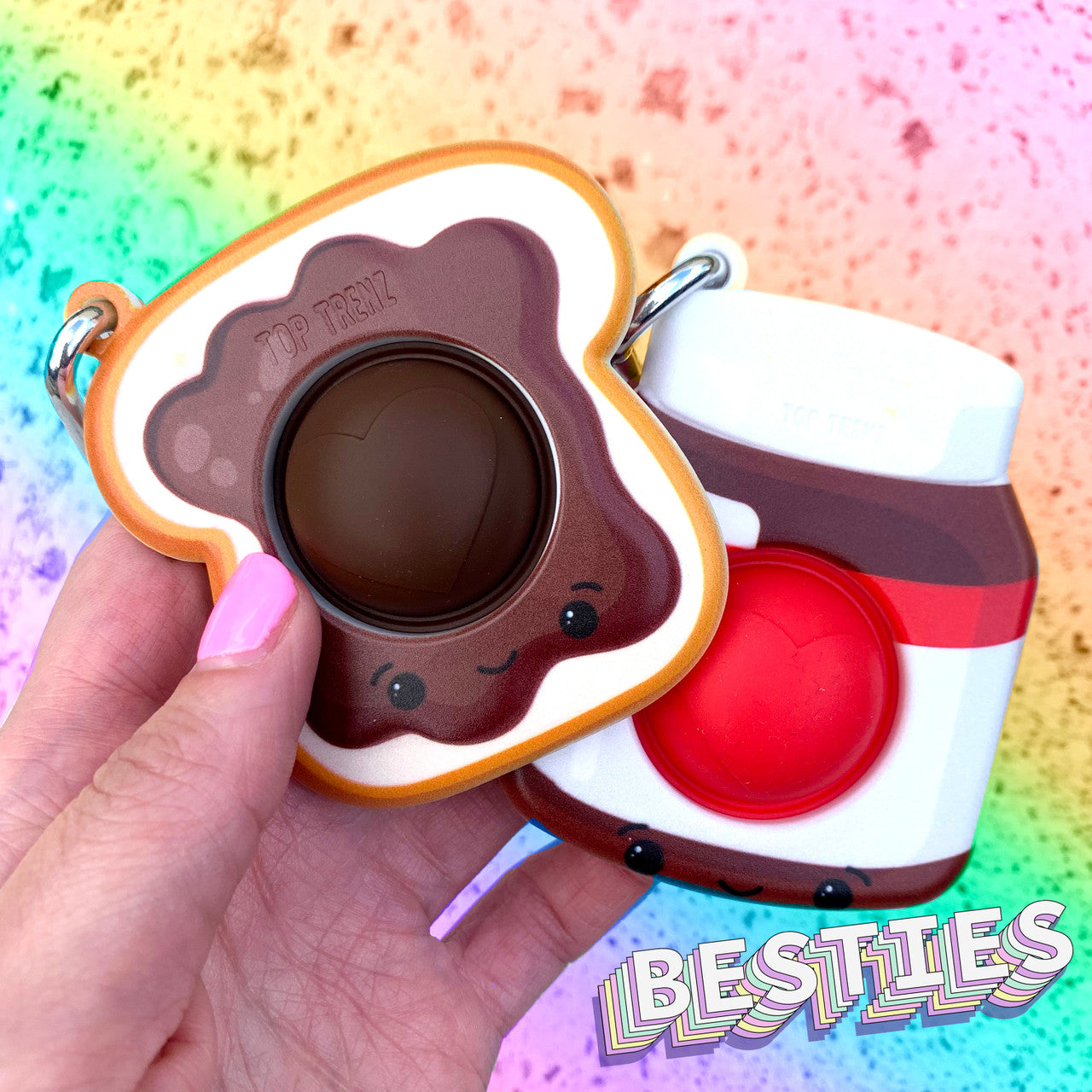 OMG Mega Pop Best Friend Keychains-Hazelnut Spread