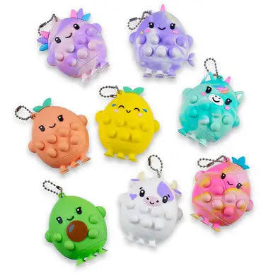 OMG Pop Rockers Mini Keychain – 3D Fidget Ball with Suction Cup Feet