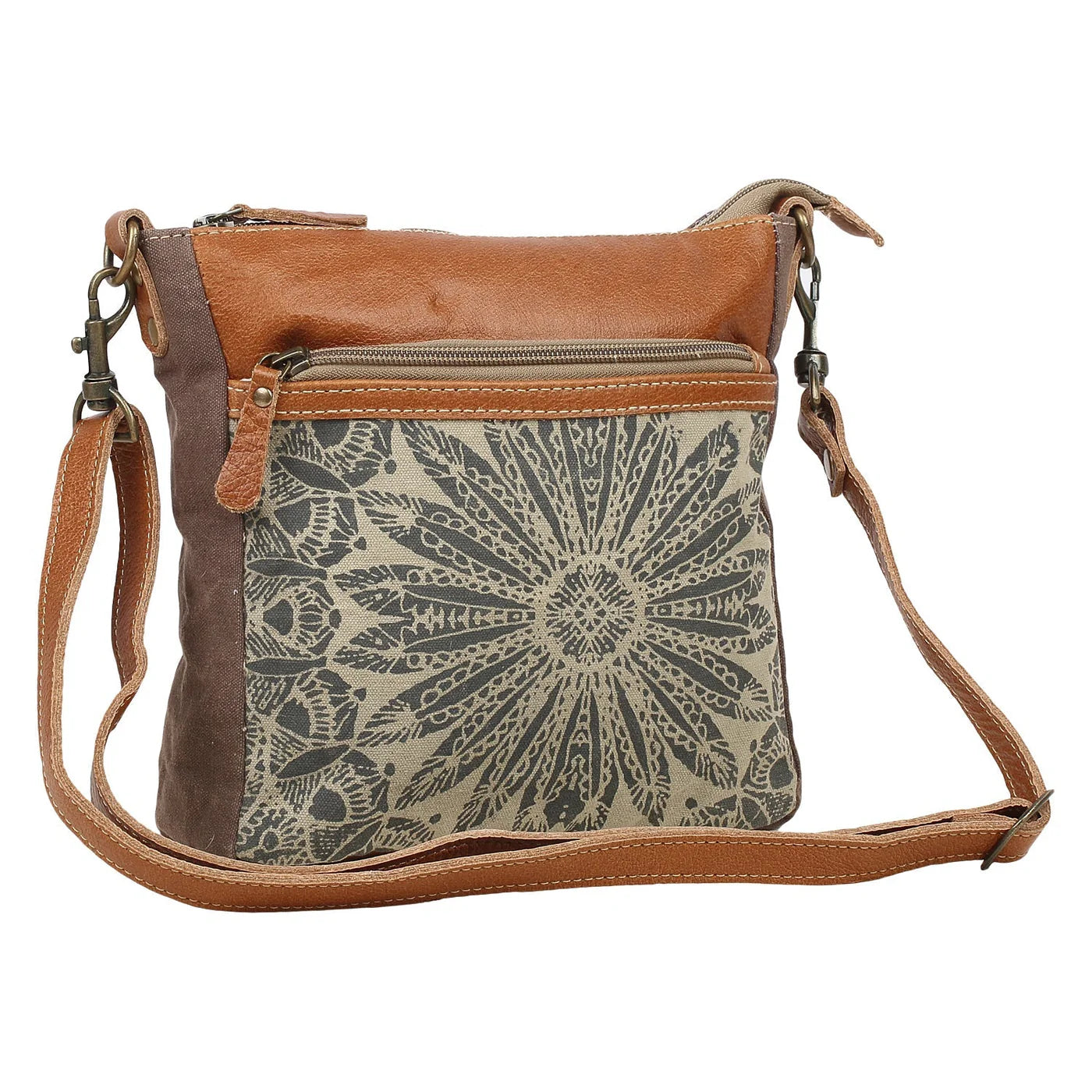 Myra Bag Dizzy Small Crossbody Bag – Canvas & Leather ★ Best Seller