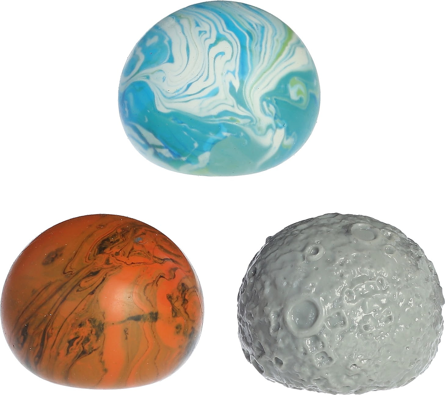Earth Moon and Mars Sugar Squishy Balls-Slow Rise