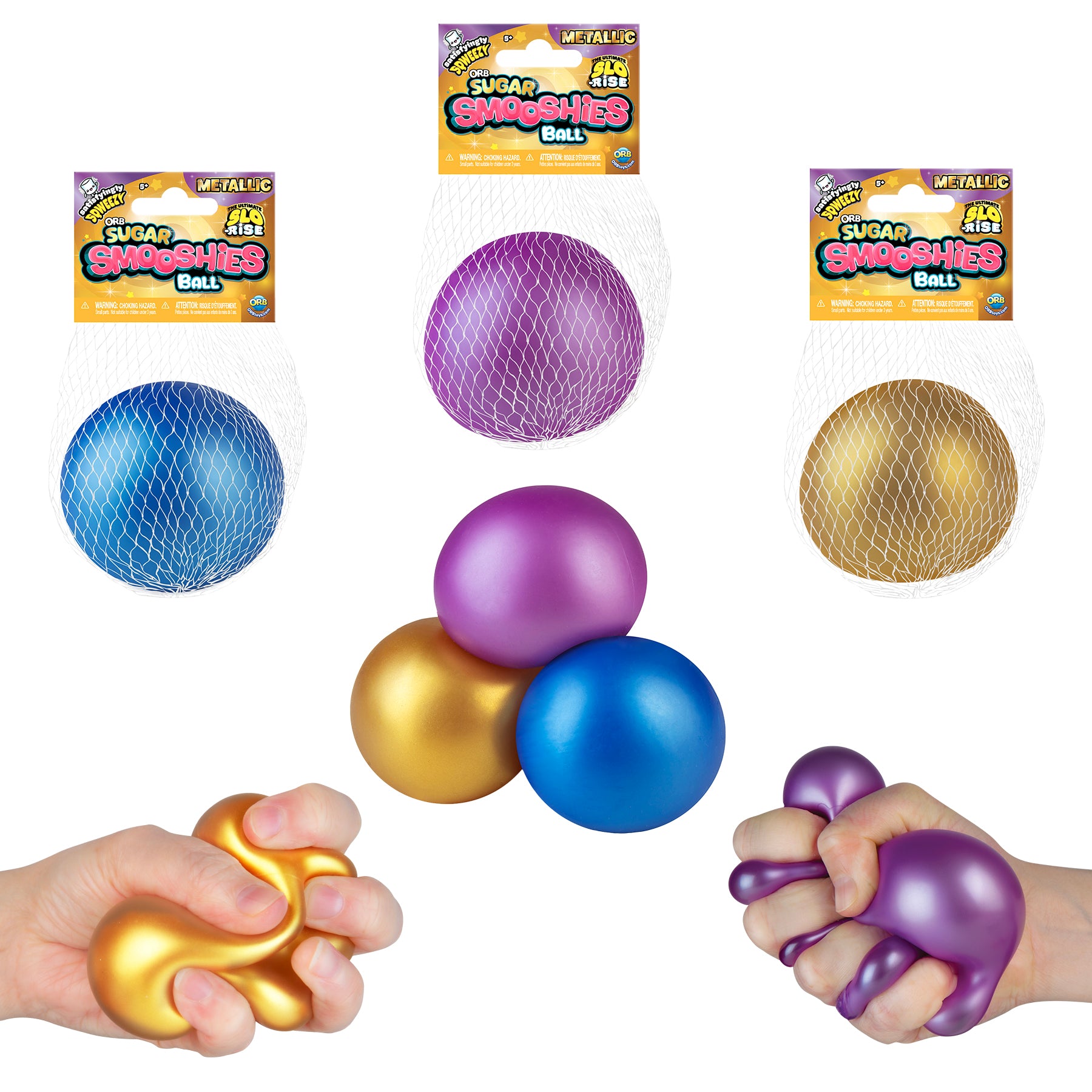 ORB Sugar Smooshies Squeeze Metallic JUMBO Ball