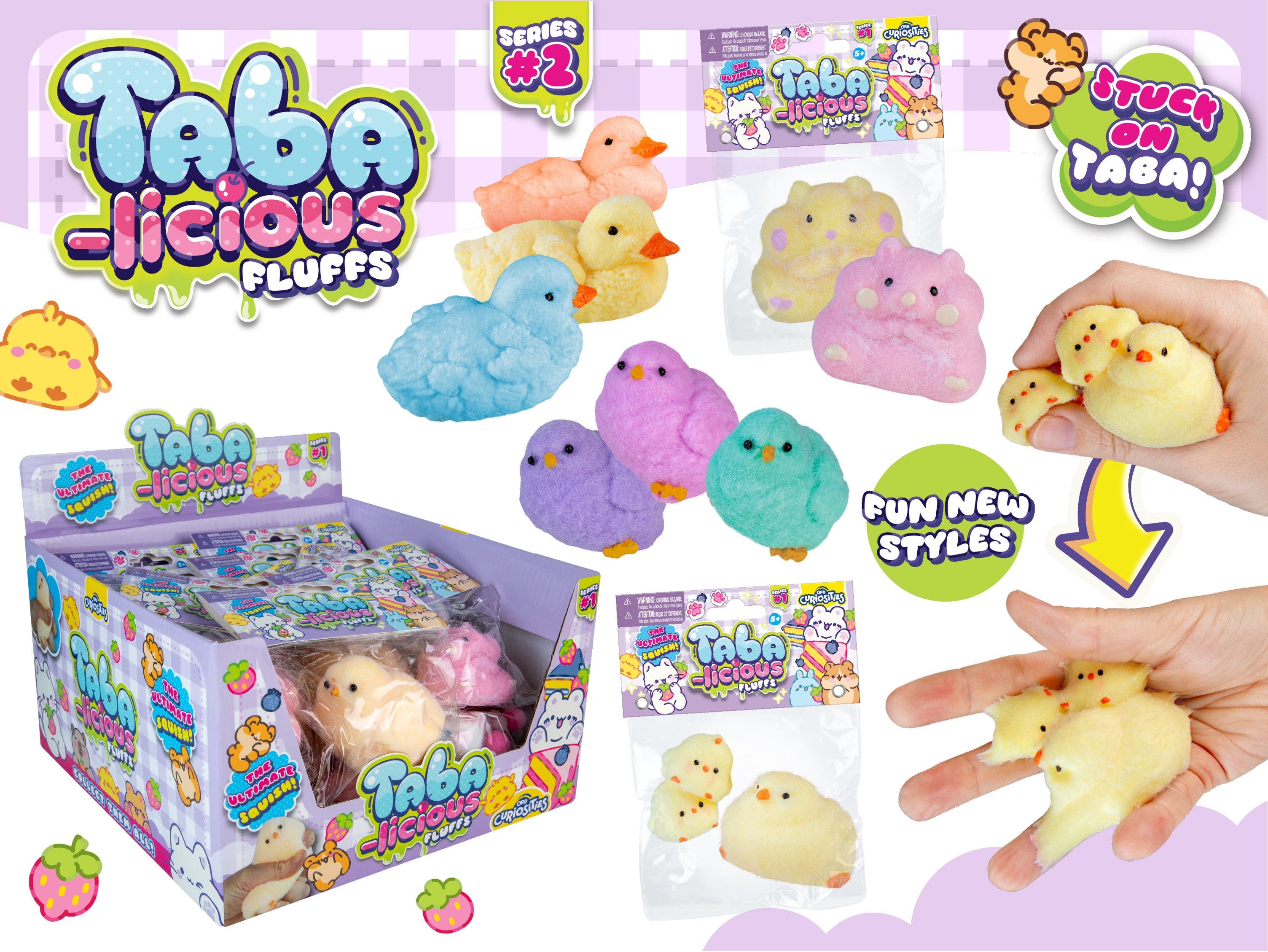 Taba-licious Fluffs (baby chick, hamster, cat or duck)