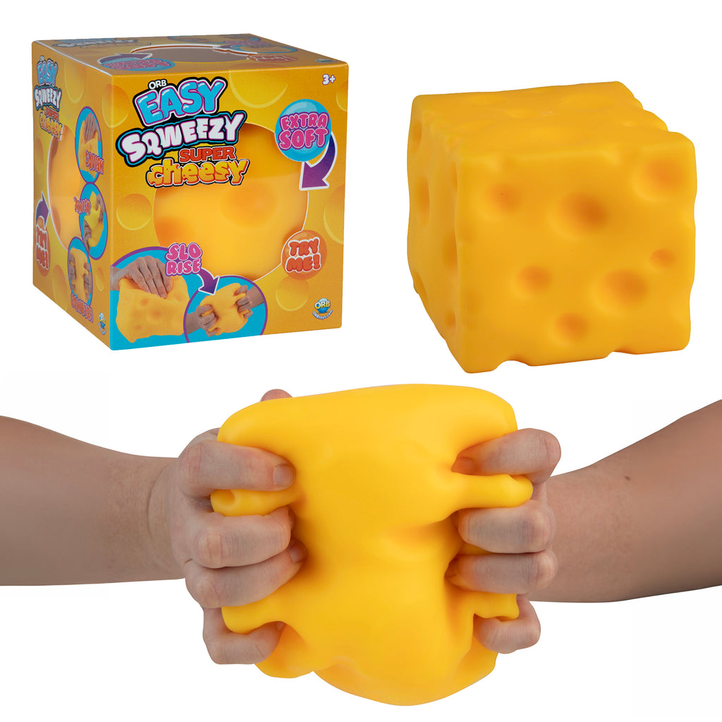 ORB Easy Sqweezy Super Cheesy Giant Slow Rising Fidget Toy Block