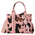Wrangler Cow Print Concealed Carry Tote/Crossbody-Pink