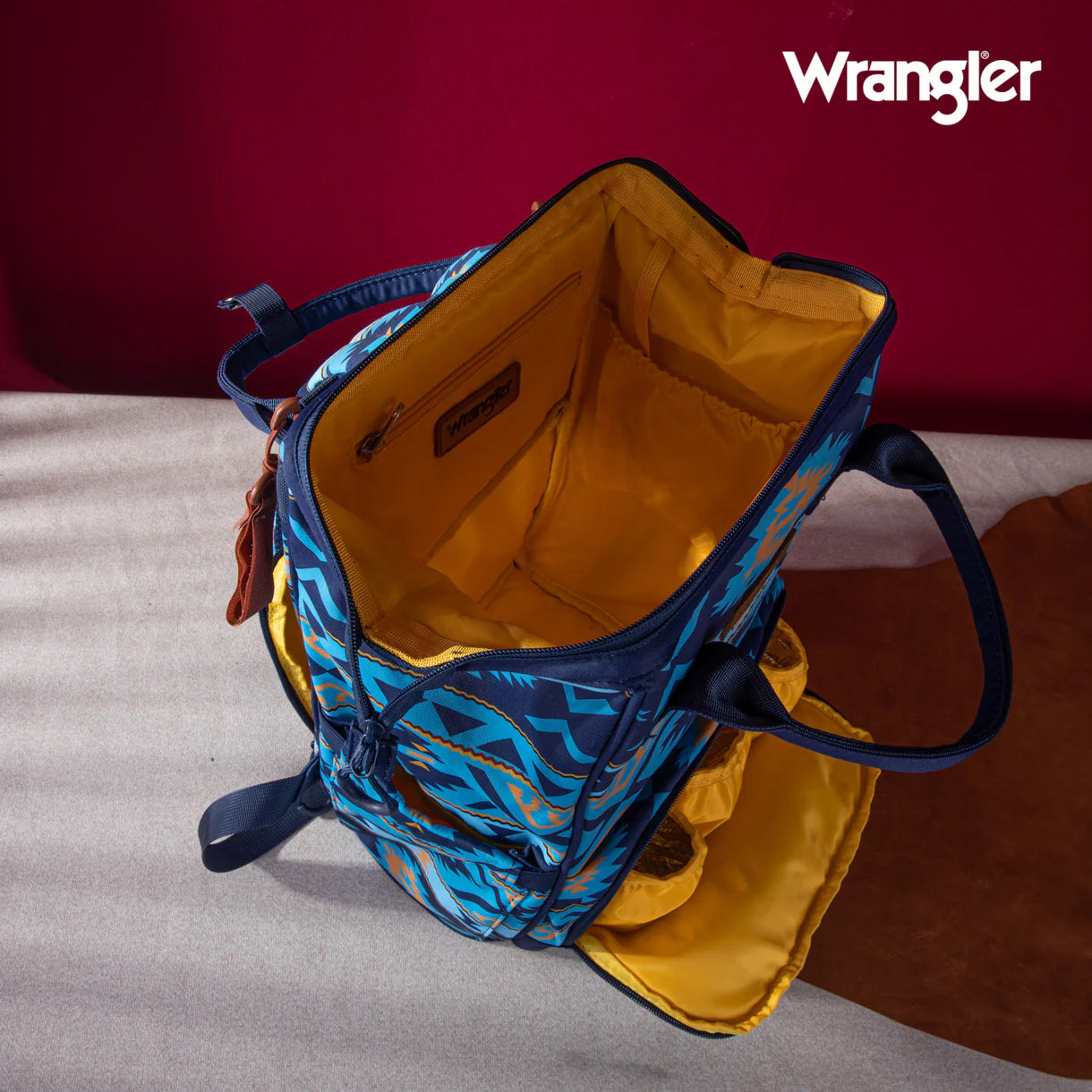 Wrangler Aztec Printed Callie Backpack-Navy