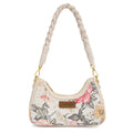 Wrangler Floral Print Braided Hobo Bag-Tan