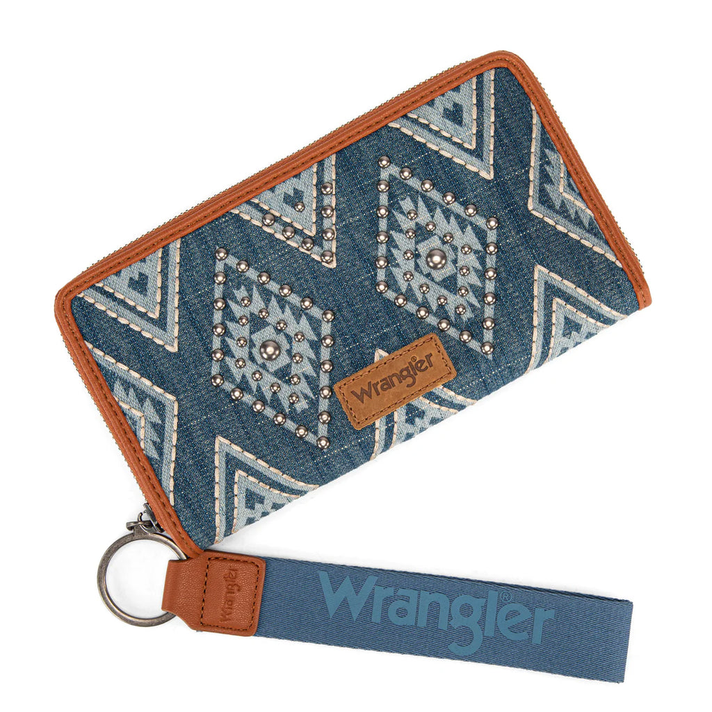 Wrangler Aztec Studded Wallet/Wristlet-Jean