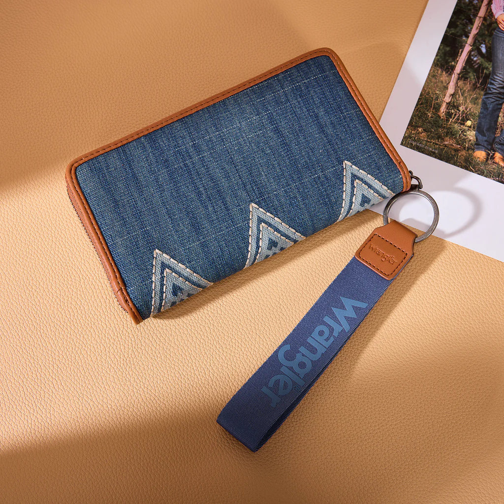 Wrangler Aztec Studded Wallet/Wristlet-Jean