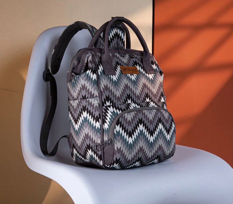 Wrangler Aztec Printed Callie Backpack- Black