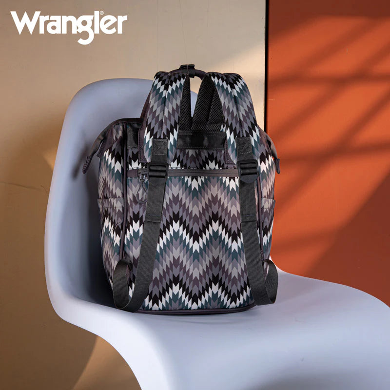 Wrangler Aztec Printed Callie Backpack- Black