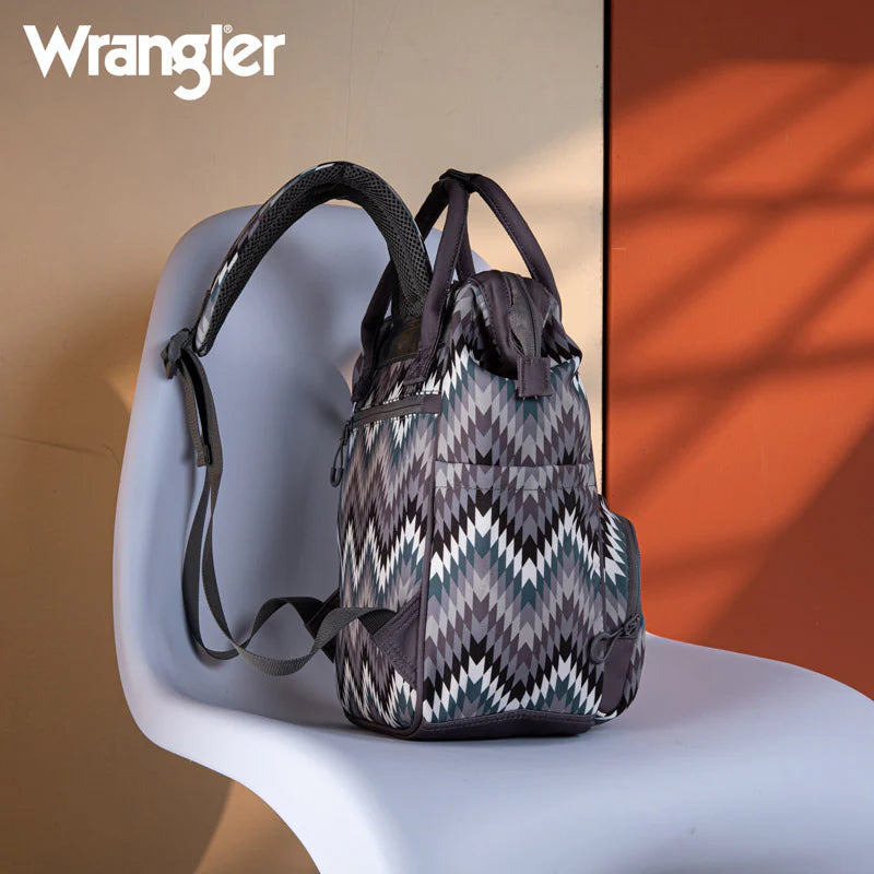 Wrangler Aztec Printed Callie Backpack- Black