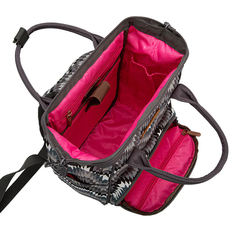 Wrangler Aztec Printed Callie Backpack- Black
