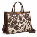 Wrangler Carry All Large Tote Work Tote/Crossbody: Cow-Coffee