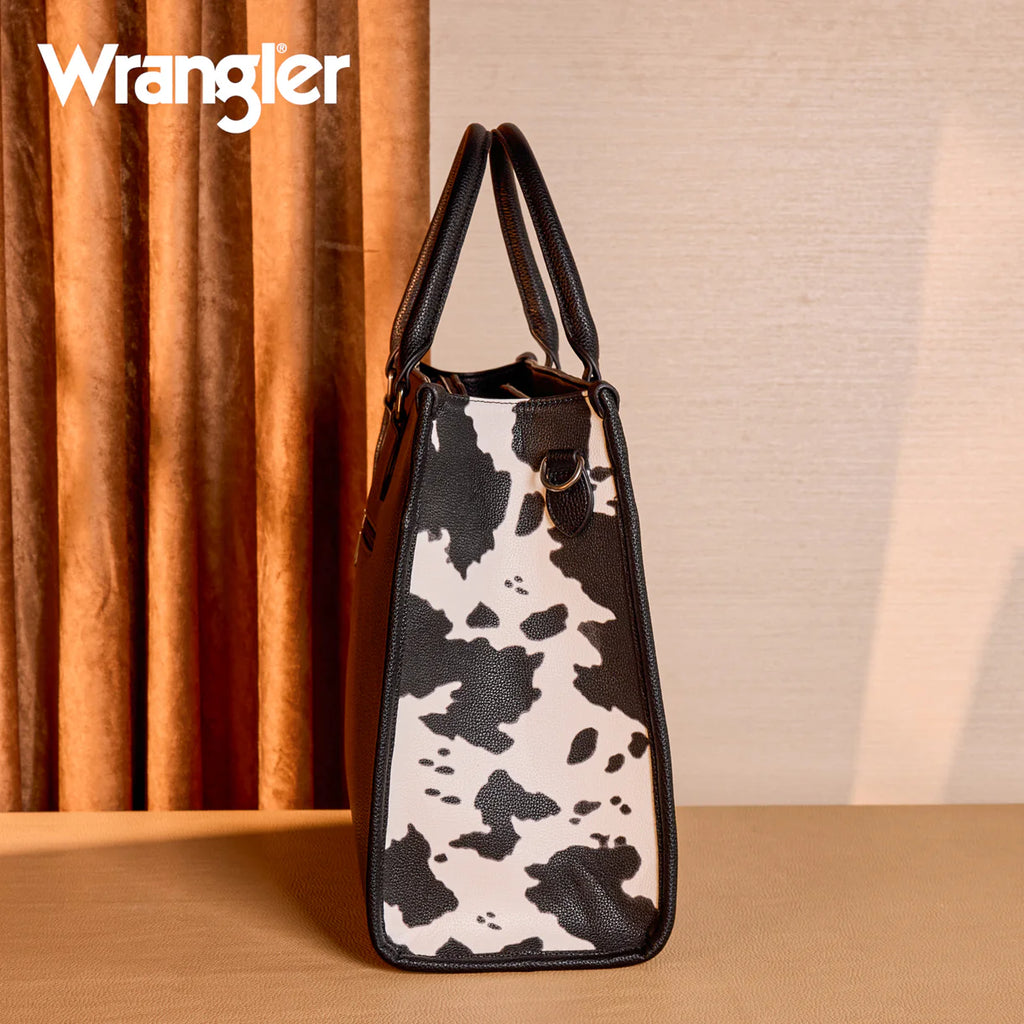 Wrangler Carry All Large Tote Work Tote Crossbody: Cow-Black