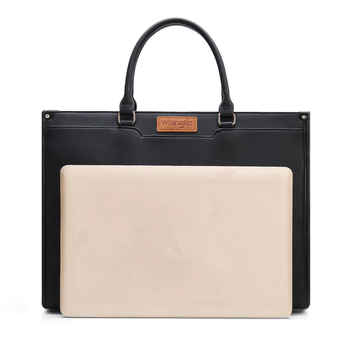 Wrangler Carry All Large Tote Work Tote Crossbody: Cow-Black