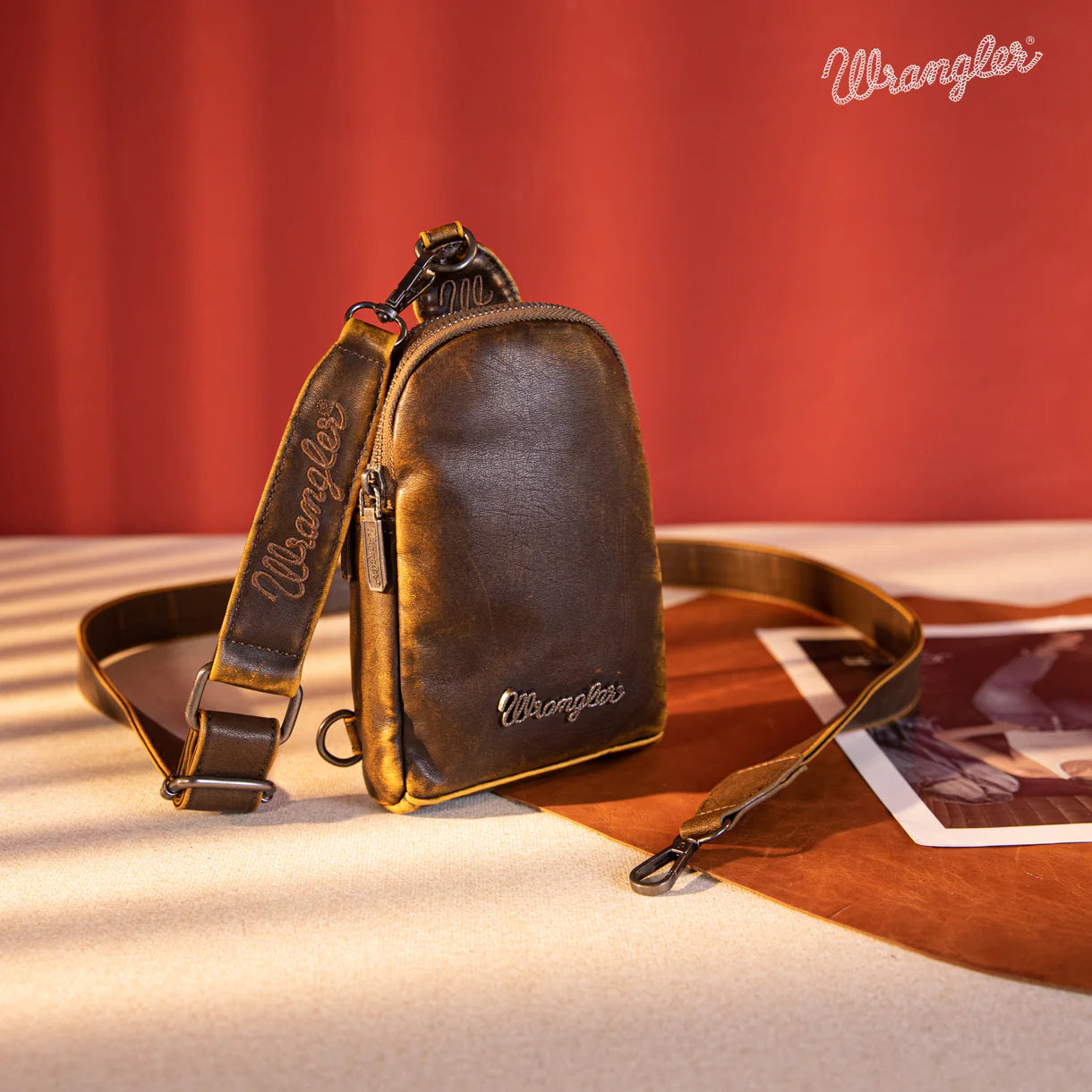 Wrangler Sling Bag/Crossbody/Chest Bag (Coffee or Pink)