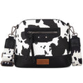 Wrangler Cow Print Crossbody Bag – Black | Final Sale – No Returns