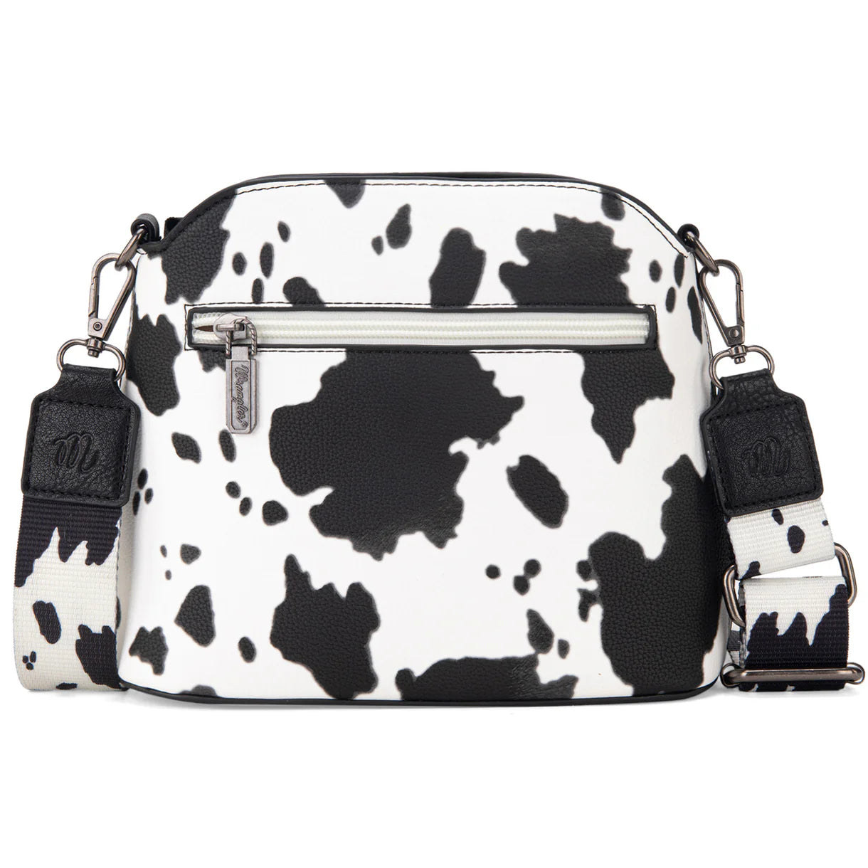Wrangler Cow Print Crossbody Bag – Black | Final Sale – No Returns