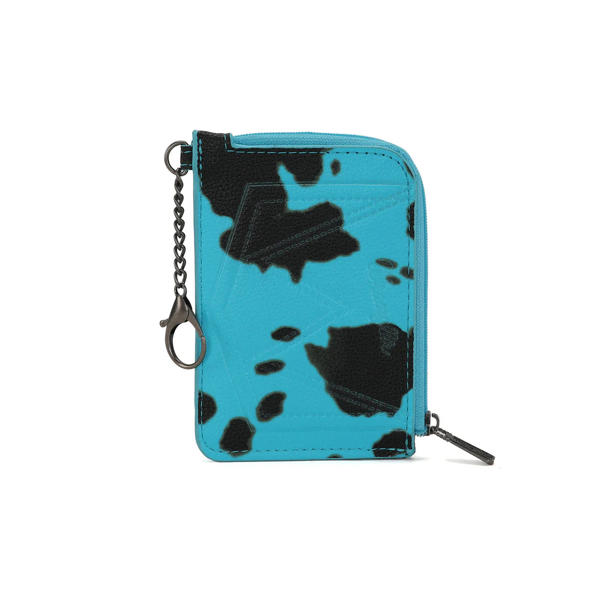 Wrangler Cow Print Mini Zip Card Case