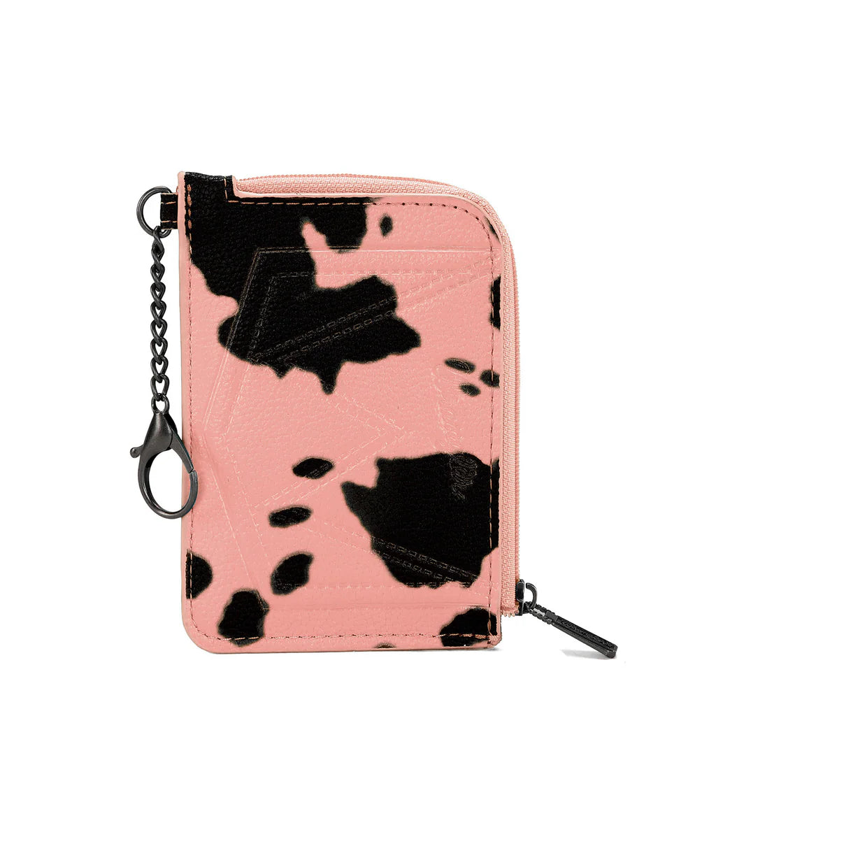 Wrangler Cow Print Mini Zip Card Case