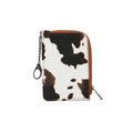 Wrangler Cow Print Mini Zip Card Case