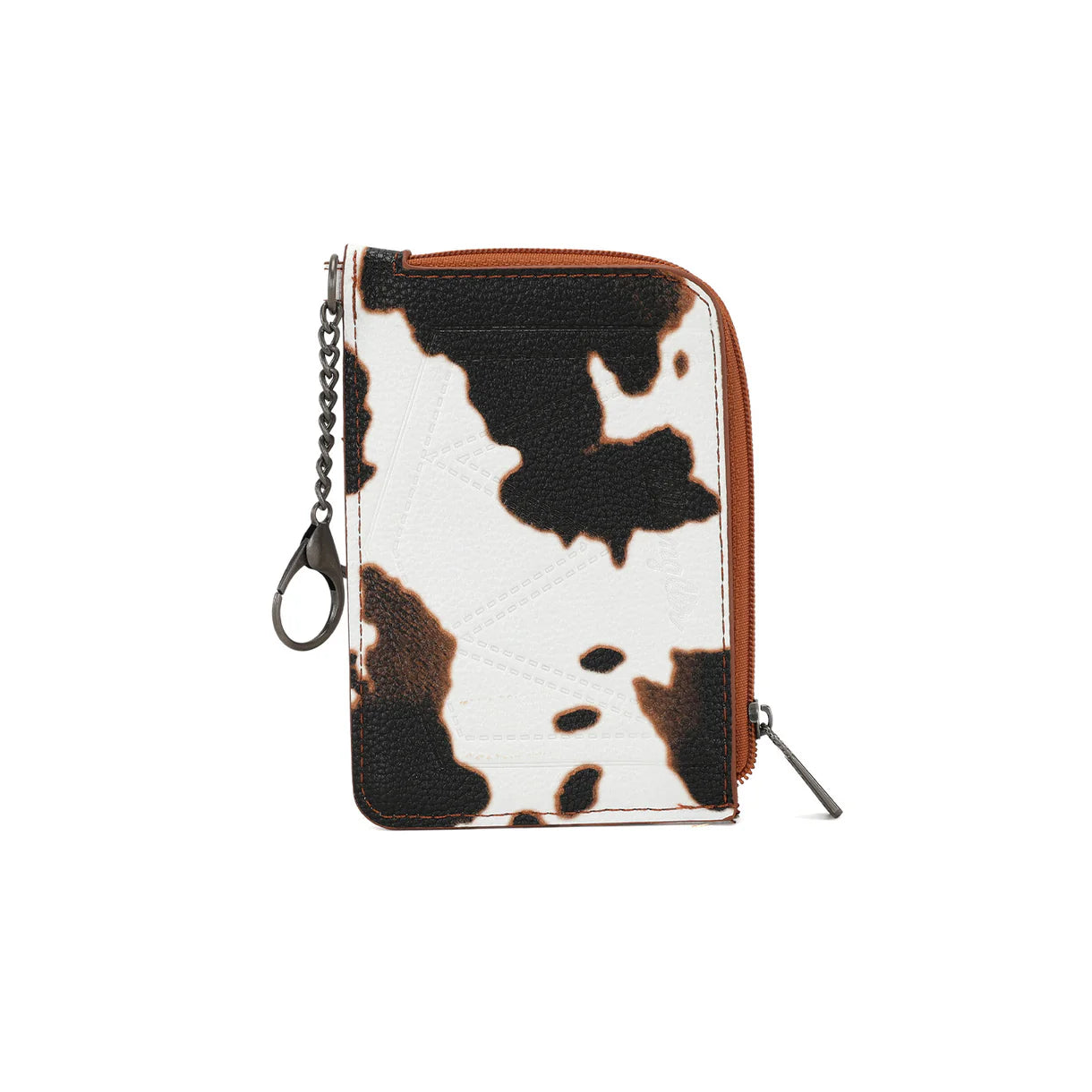 Wrangler Cow Print Mini Zip Card Case