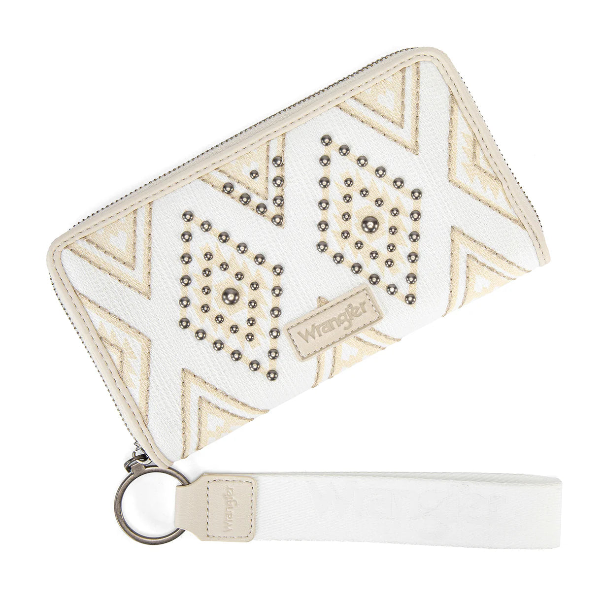 Wrangler Aztec Studded Wallet/Wristlet-Beige