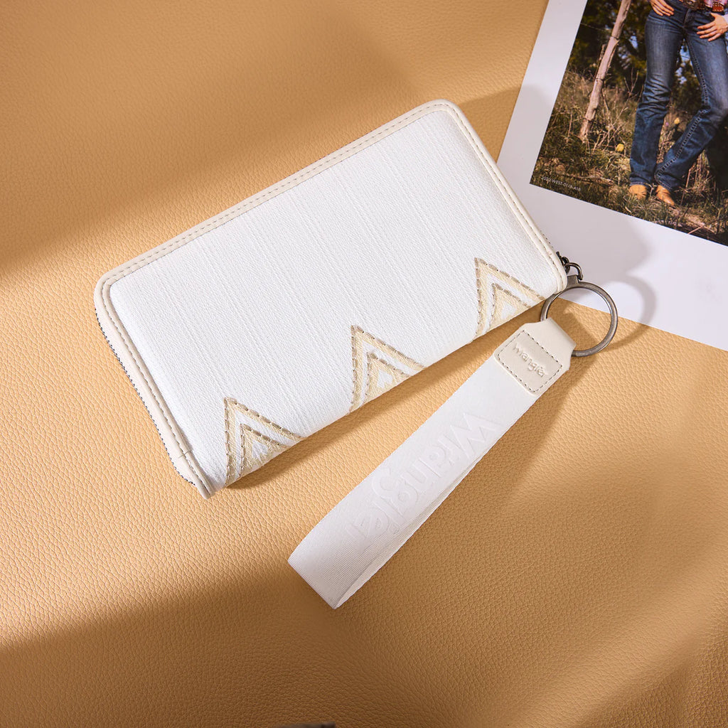 Wrangler Aztec Studded Wallet/Wristlet-Beige