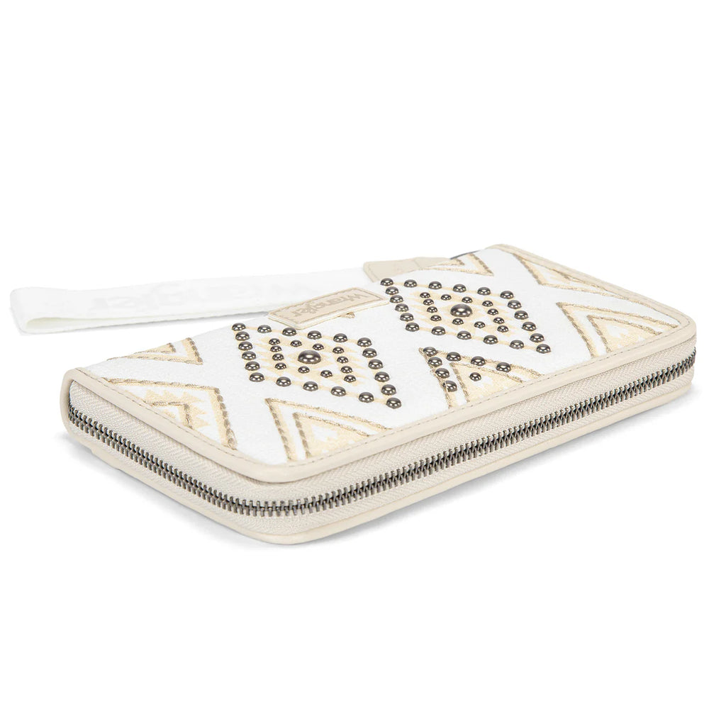 Wrangler Aztec Studded Wallet/Wristlet-Beige