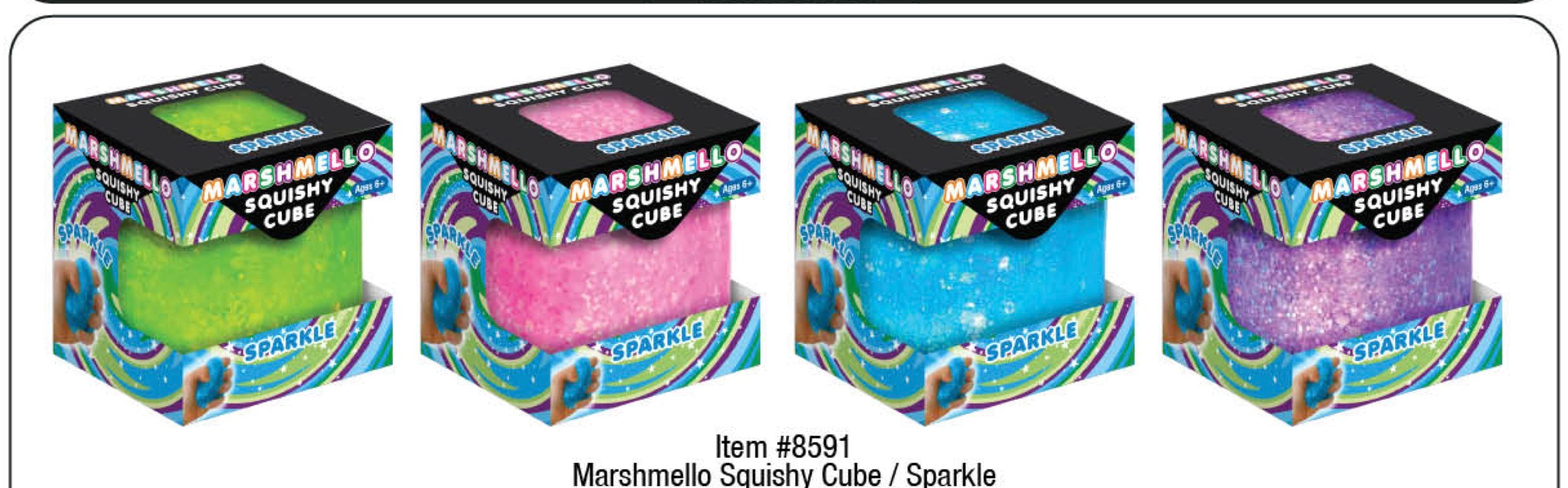 Marshmello Squishy Cube - Sparkle