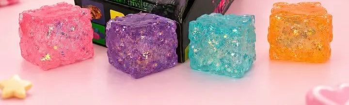 Maltose Squishy - Glitter Cheese Cubes