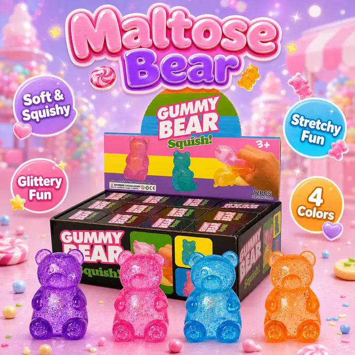 Maltose Squishy - Glitter Bear