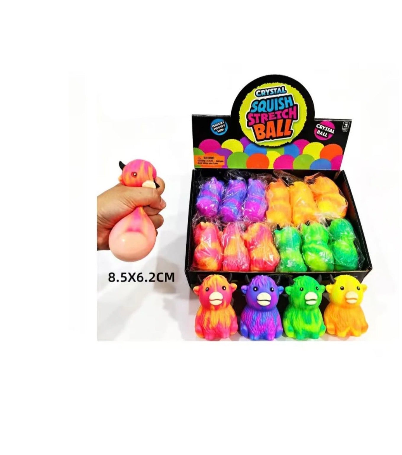 Highland Cow Stretch Squish Neon